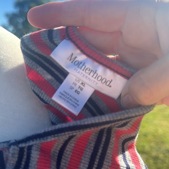 Motherhood Maternity Striped Ribbed Midi Tank Dress Xl - Picture 5 of 5